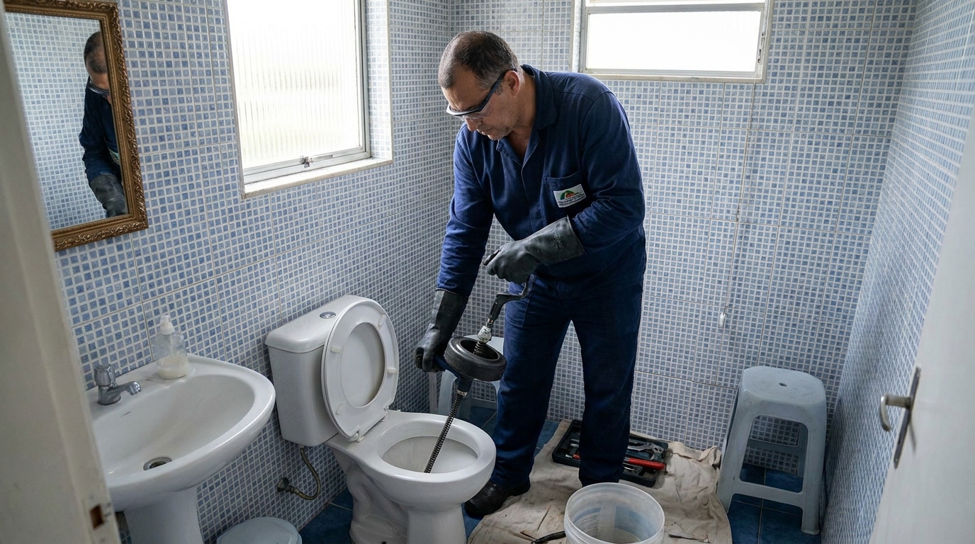 Desentupimento de vaso profissional em Toledo‑PR