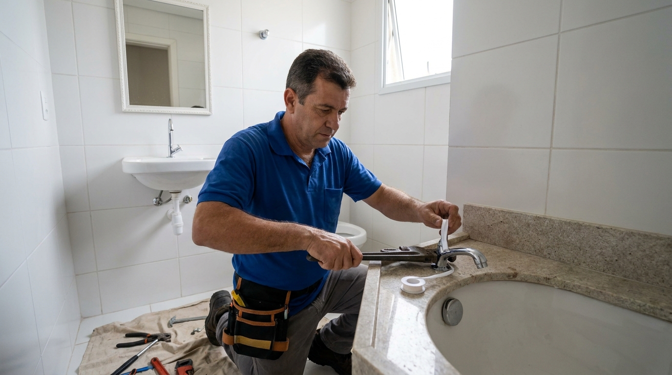 Instalação de torneira de cozinha em Toledo‑PR